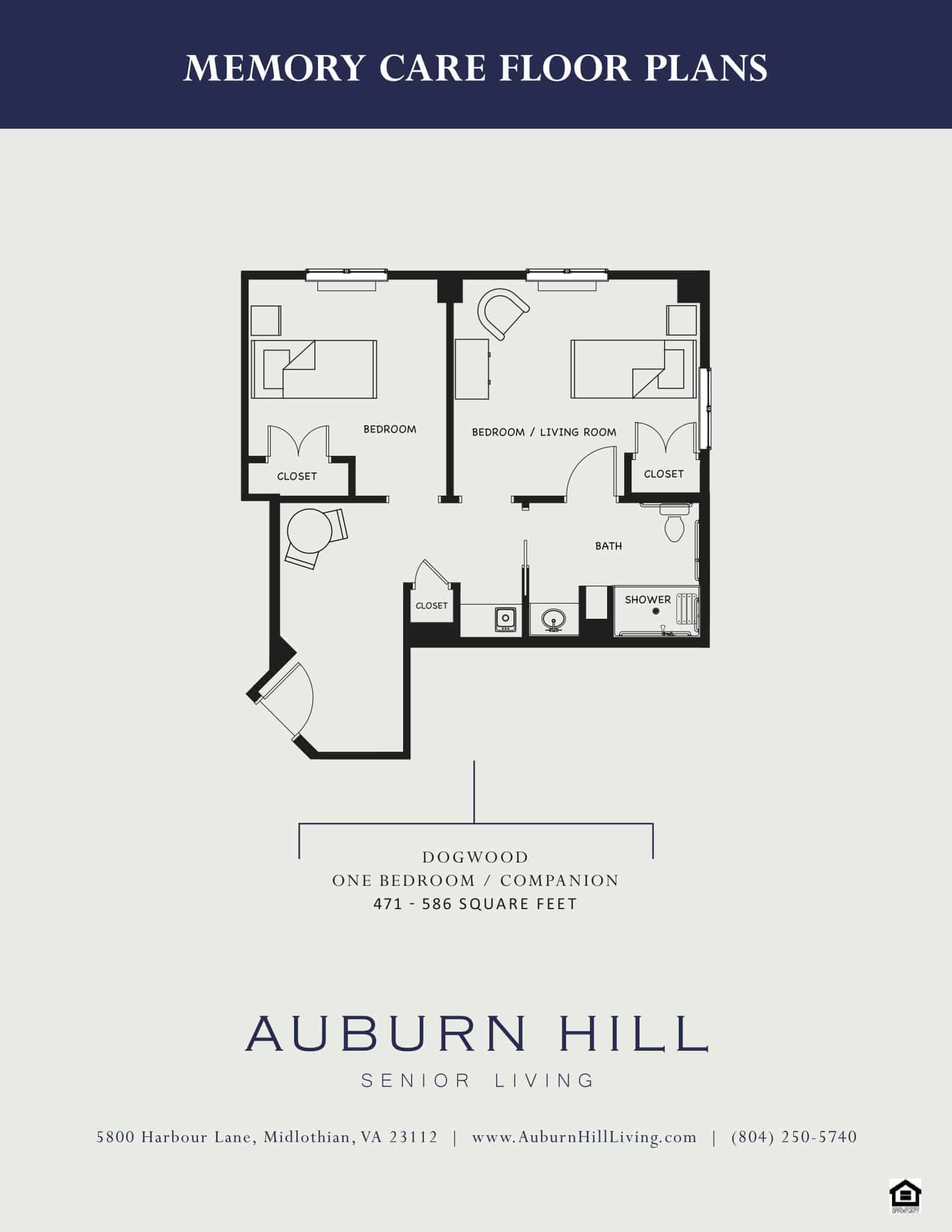 Auburn Hill Memory Care Floor Plans