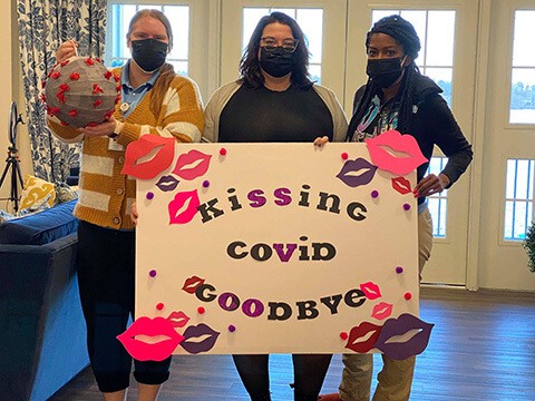Kissing covid goodbye at Auburn Hill Senior Living