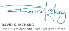 David K. Mcharg, Inspirit President and Chief Executive Officer